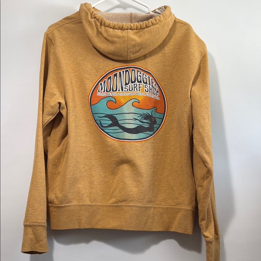 Moondoggies Mustard Yellow Hoodie with Front Pocket - Picture 4 of 4